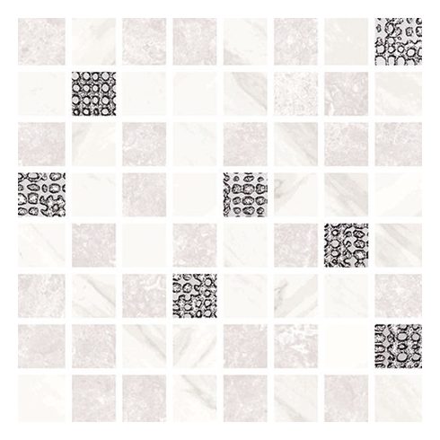 LOVE MARBLE MOSAIC WHITE/LIGHT GREY SHINE 