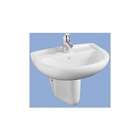   Alföldi Bázis Mosdó 1 furattal középen, lehetőség 3 részes csapszerelvény elhelyezésére. 419155