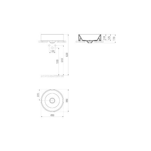 Deante Miran Pultra Ültethető Mosdó