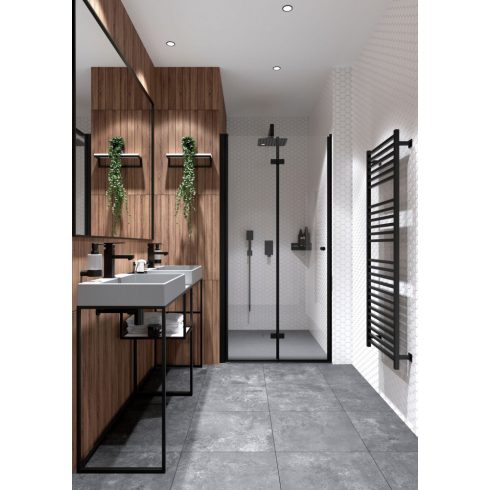 Deante CorreoTéglalap alakú zuhanytálca 100 x 80 cm szürke metál