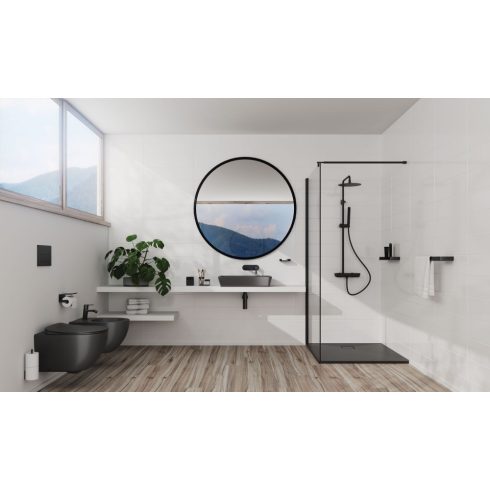 Deante CorreoTéglalap alakú zuhanytálca 120 x 80 cm antracit/titanium