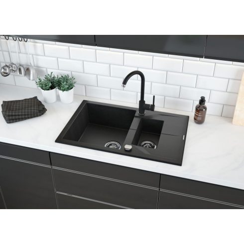 Deante Nemezja mosogató csaptelep-U kifolyóval_grafit-gránit