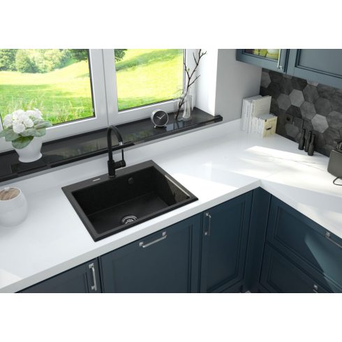 Deante Nemezja mosogató csaptelep-U kifolyóval_grafit-gránit