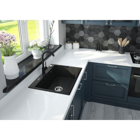 Deante Nemezja mosogató csaptelep-U kifolyóval_grafit-gránit