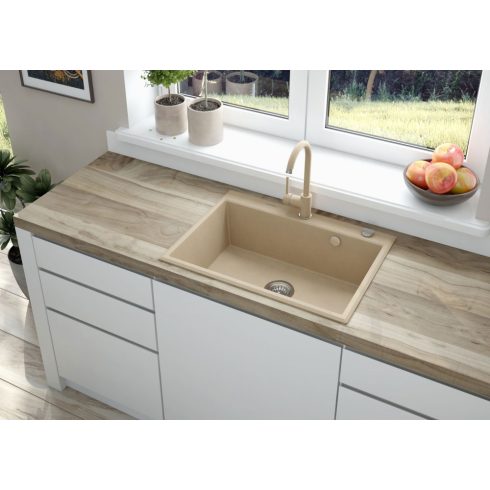 Deante Nemezja mosogató csaptelep-U kifolyóval_homok-gránit