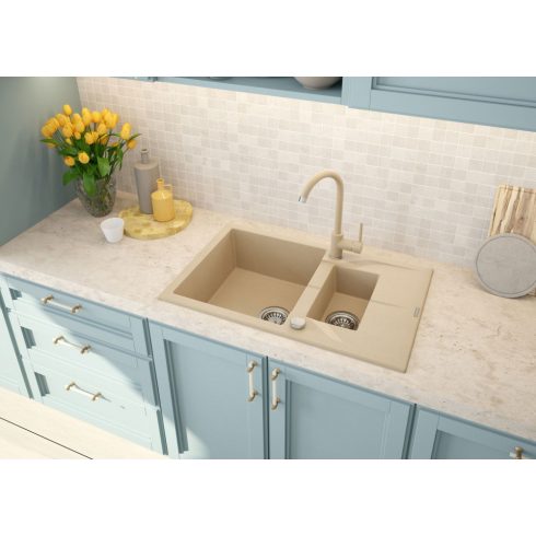 Deante Nemezja mosogató csaptelep-U kifolyóval_homok-gránit