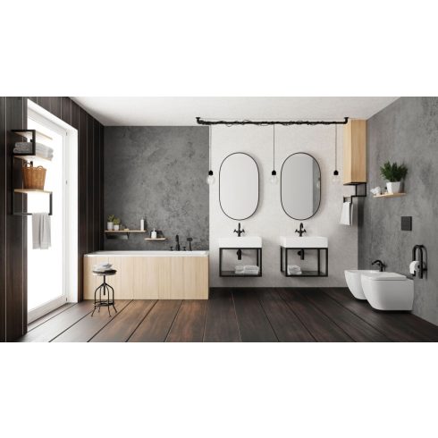 Deante Temisto Nero Mosdó Csaptelep Click-clack lefolyóval