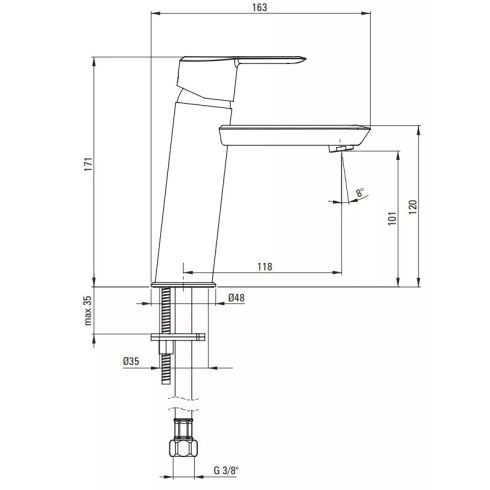Deante Arnika Gold Mosdó csaptelep