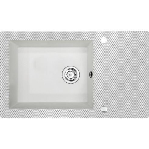 DEANTE CAPELLA SINK GRANITE-GLASS CROSS, D 860X500X200 3,5" WITH FITTING