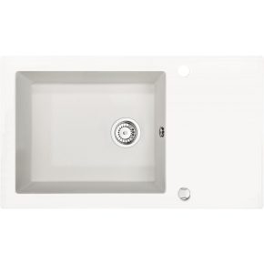   DEANTE CAPELLA SINK GRANITE-GLASS DIAMOND W 860X500X200 3,5" WITH FITTING