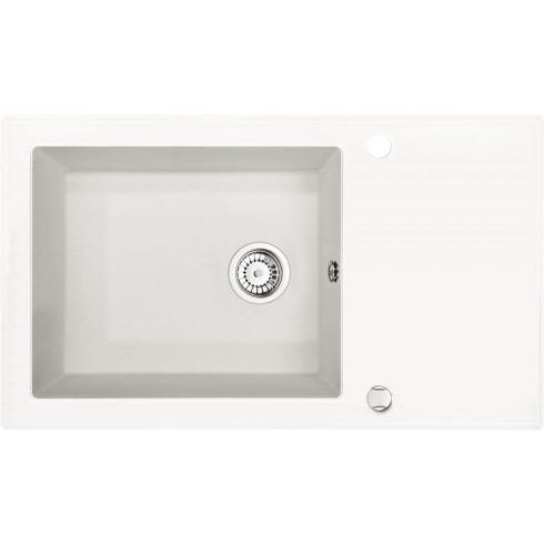 DEANTE CAPELLA SINK GRANITE-GLASS DIAMOND W 860X500X200 3,5" WITH FITTING