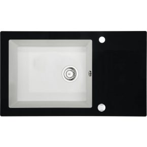   DEANTE CAPELLA SINK GRANITE-GLASS DIAMOND X 860X500X200 3,5" WITH FITTING