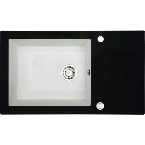 DEANTE CAPELLA SINK GRANITE-GLASS DIAMOND X 860X500X200 3,5" WITH FITTING