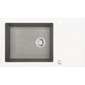   DEANTE CAPELLA SINK GRANITE-GLASS DIAMOND W 860X500X200 3,5" WITH FITTING