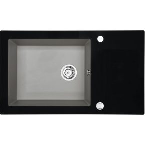   DEANTE CAPELLA SINK GRANITE-GLASS DIAMOND X 860X500X200 3,5" WITH FITTING
