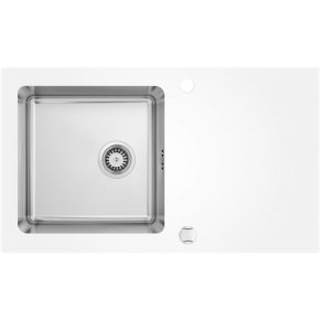   DEANTE PALLAS SINK STEEL-GLASS DIAMOND W 860X500X200 3,5" WITH FITTING