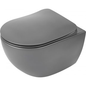 Deante Peonia Fali WC Perem nélkül antracyt/titanium