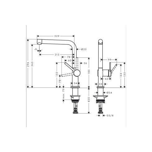 Hansgrohe Talis M54 Egykaros Konyhai csaptelep 270