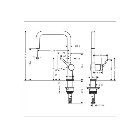 Hansgrohe Talis M54 Egykaros Konyhai csaptelep U 220