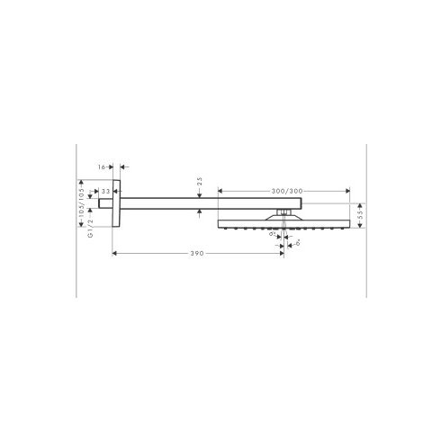 Hansgrohe Raindance E Fejzuhany 300 1jet zuhanykarral