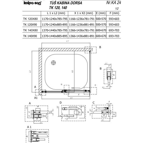 Kolpa Dorsa TK zuhanykabin