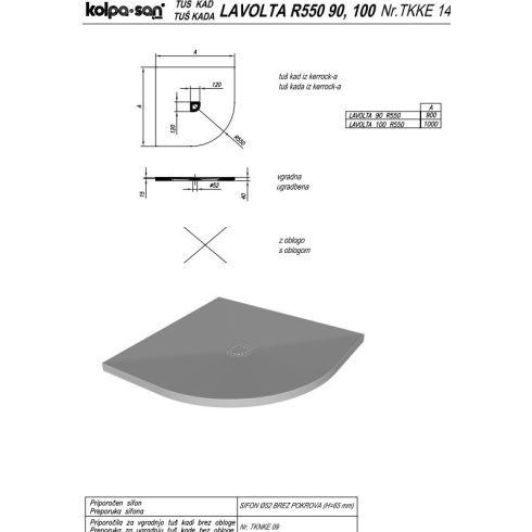 Kolpa Lavolta íves zuhanytálca