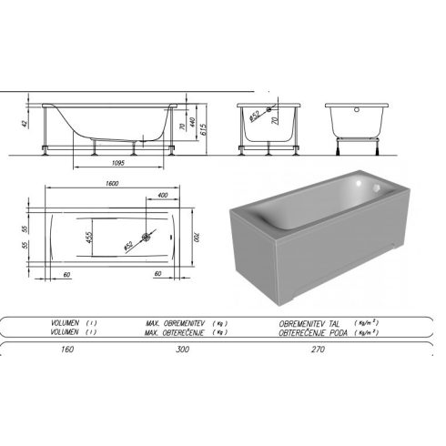 Kolpa Evelin egyenes kád