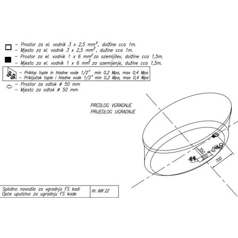 Kolpa Marilyn-FS térbenálló kád
