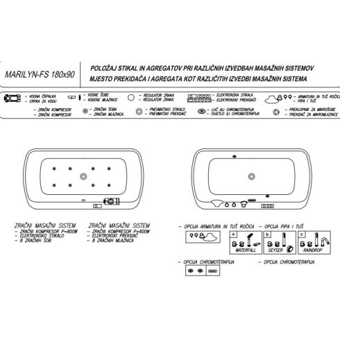 Kolpa Marilyn-FS térbenálló kád