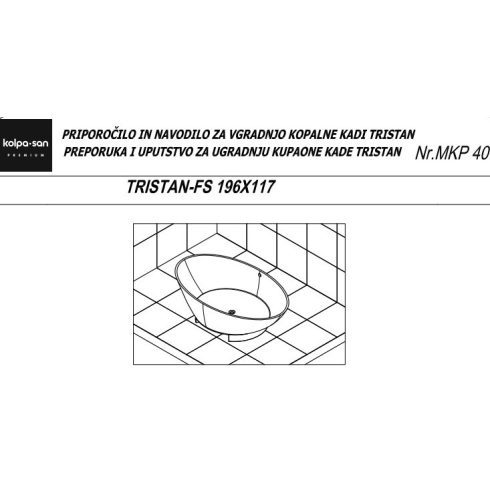 Kolpa Tristan-FS térbenálló kád