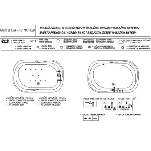 Kolpa Adam&Eva térbenálló kád