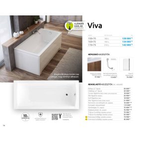 M acryl Viva egyenes akril kád