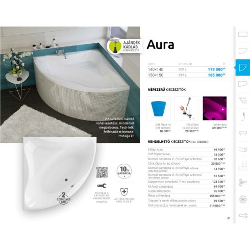 M acryl Aura Akril sarokkád