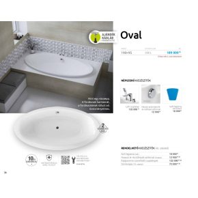 M acryl Oval Különleges akril kád