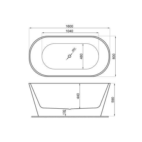 M acryl Victory Szabadon álló akril kád