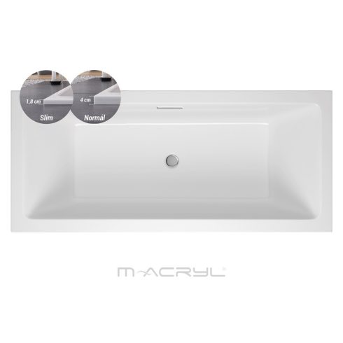 M acryl Sabina Pro Slim Matt egyenes akril kád