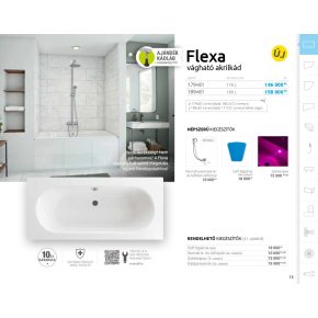 M acryl Flexa Méretre vágható akrilkád