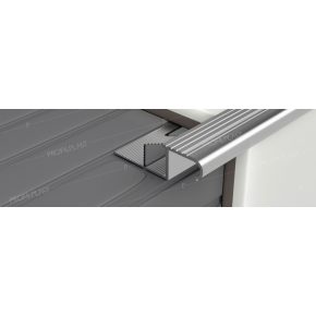 Profilplast Íves lépcsővédő, alumínium