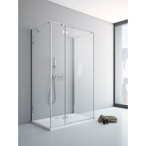   Radaway Fuenta New KDJ+S szögletes zuhanykabin / Nyílóajtó + oldalfal