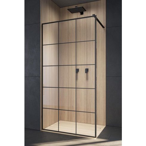 Radaway Modo New Black II Factory Walk-in fekete zuhanyfal