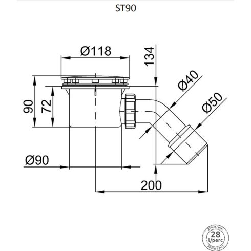 Radaway Patmos E íves zuhanytálca