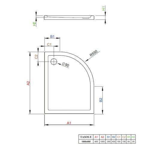 Radaway Tasos E íves zuhanytálca