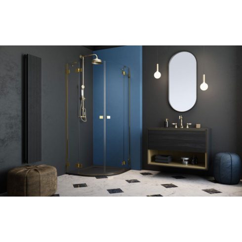 Radaway Essenza Pro Gold PDD íves arany zuhanykabin