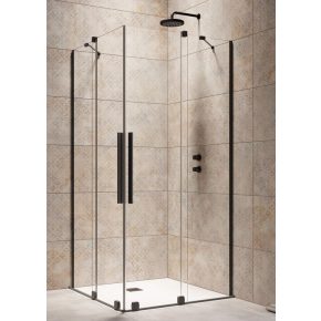 Radaway Furo Black KDD Szögletes Zuhanykabin
