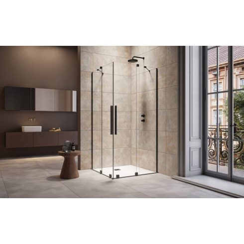 Radaway Furo Black KDD Szögletes Zuhanykabin