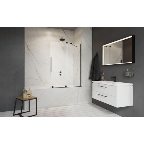 Radaway Furo Black PND II Fekete kádparaván